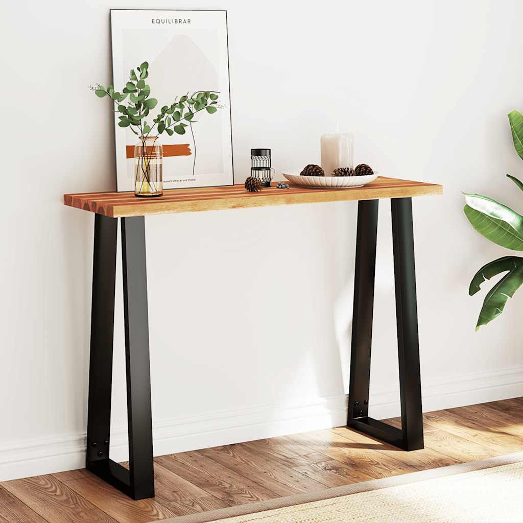 Table console à live edge 110x35x80 cm bois d'acacia solide - XIOS