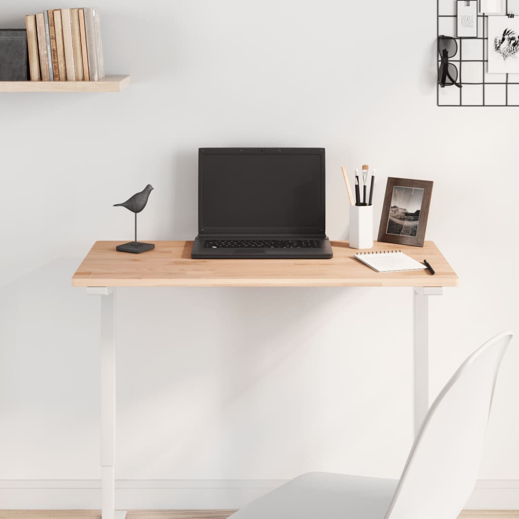 Dessus de table 80x40x1,5 cm rectangulaire bois massif de hêtre - XIOS