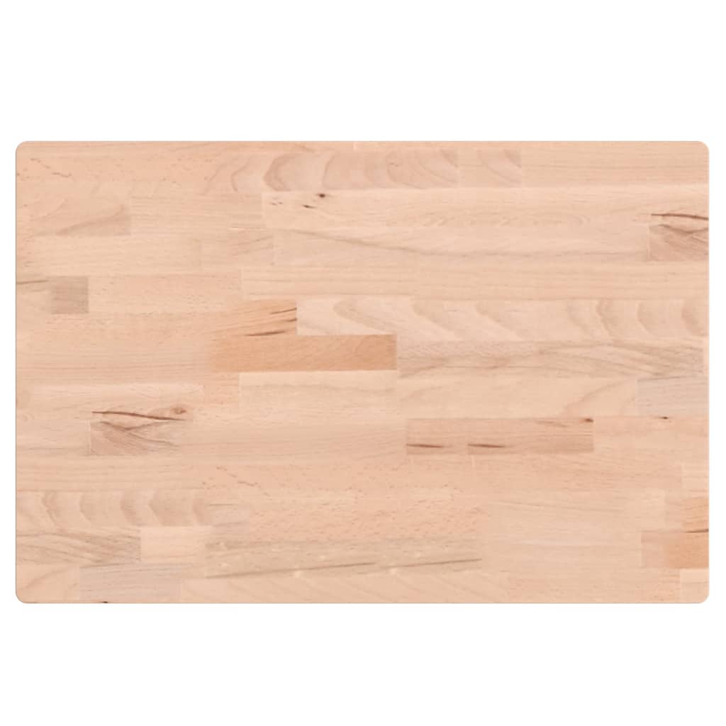 Dessus de table 60x40x1,5 cm rectangulaire bois massif de hêtre