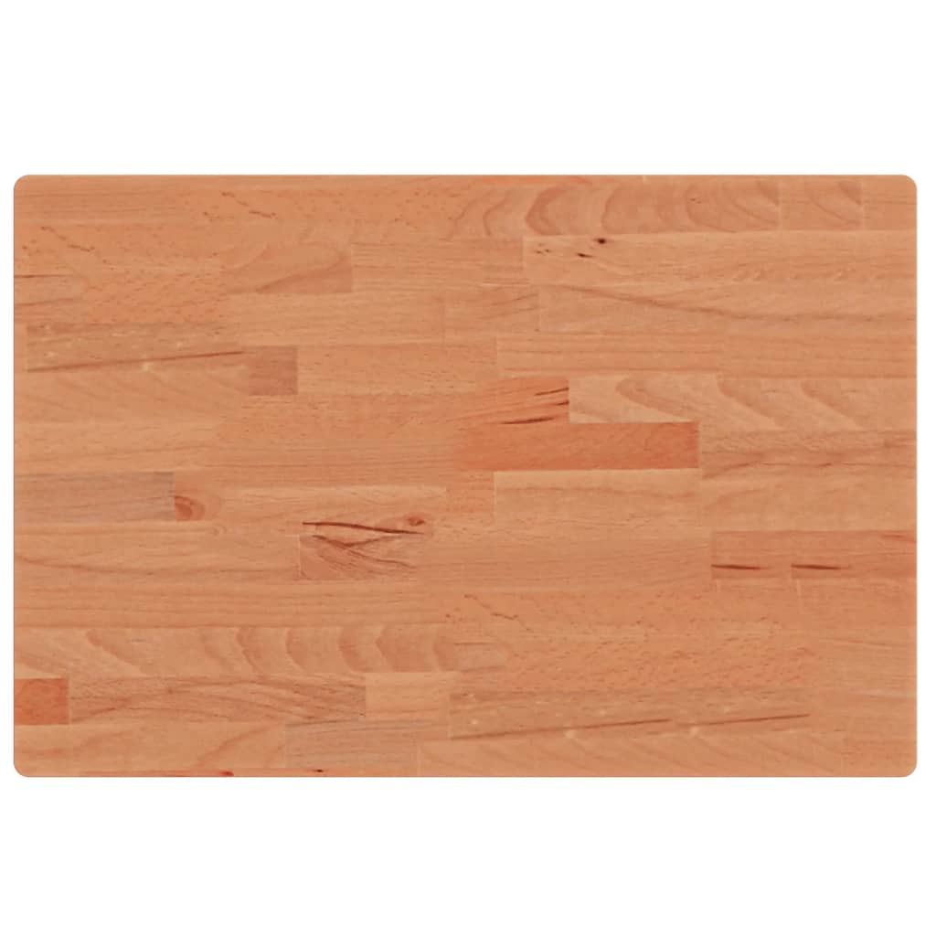 Dessus de table 60x40x2,5 cm rectangulaire bois massif de hêtre