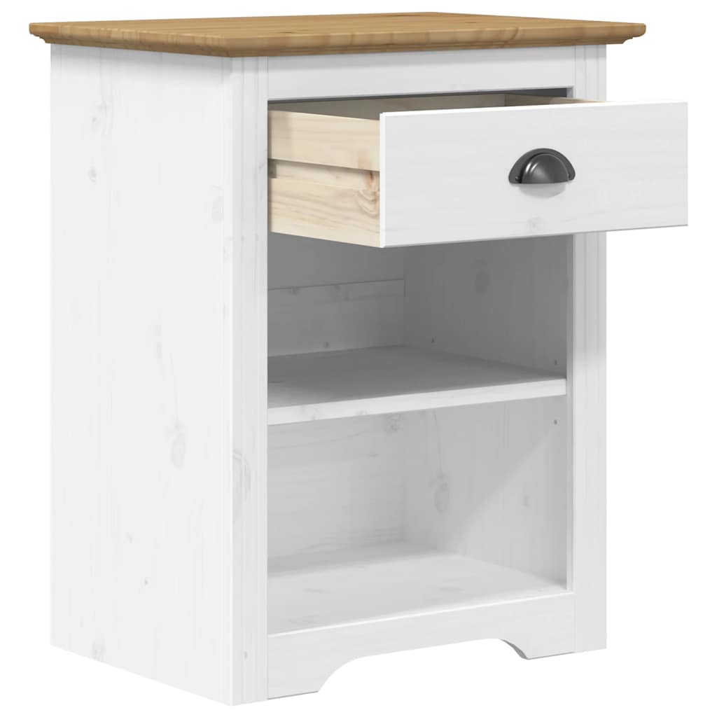 Table de chevet BODO marron 53x38,5x67 cm bois de pin massif - XIOS