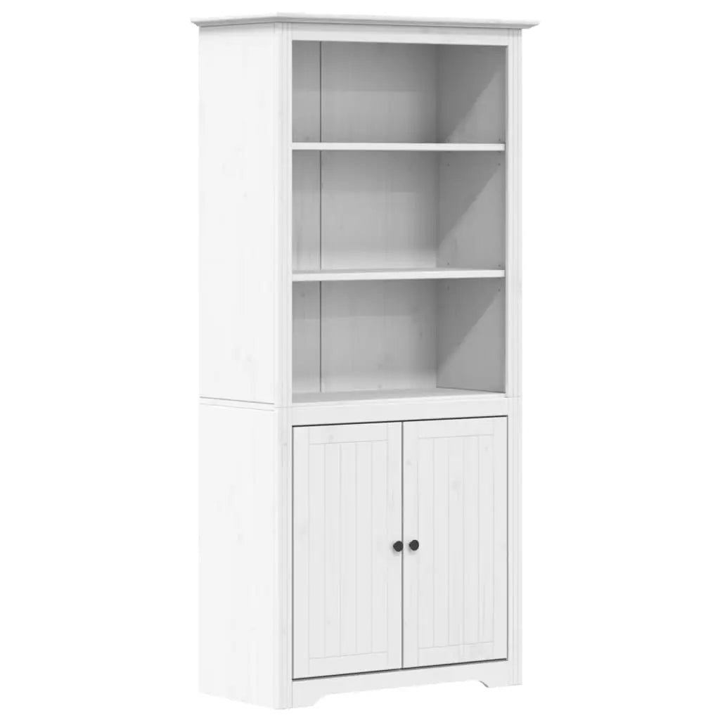 Bibliothèque BODO blanc 82x40x173 cm bois de pin massif - XIOS