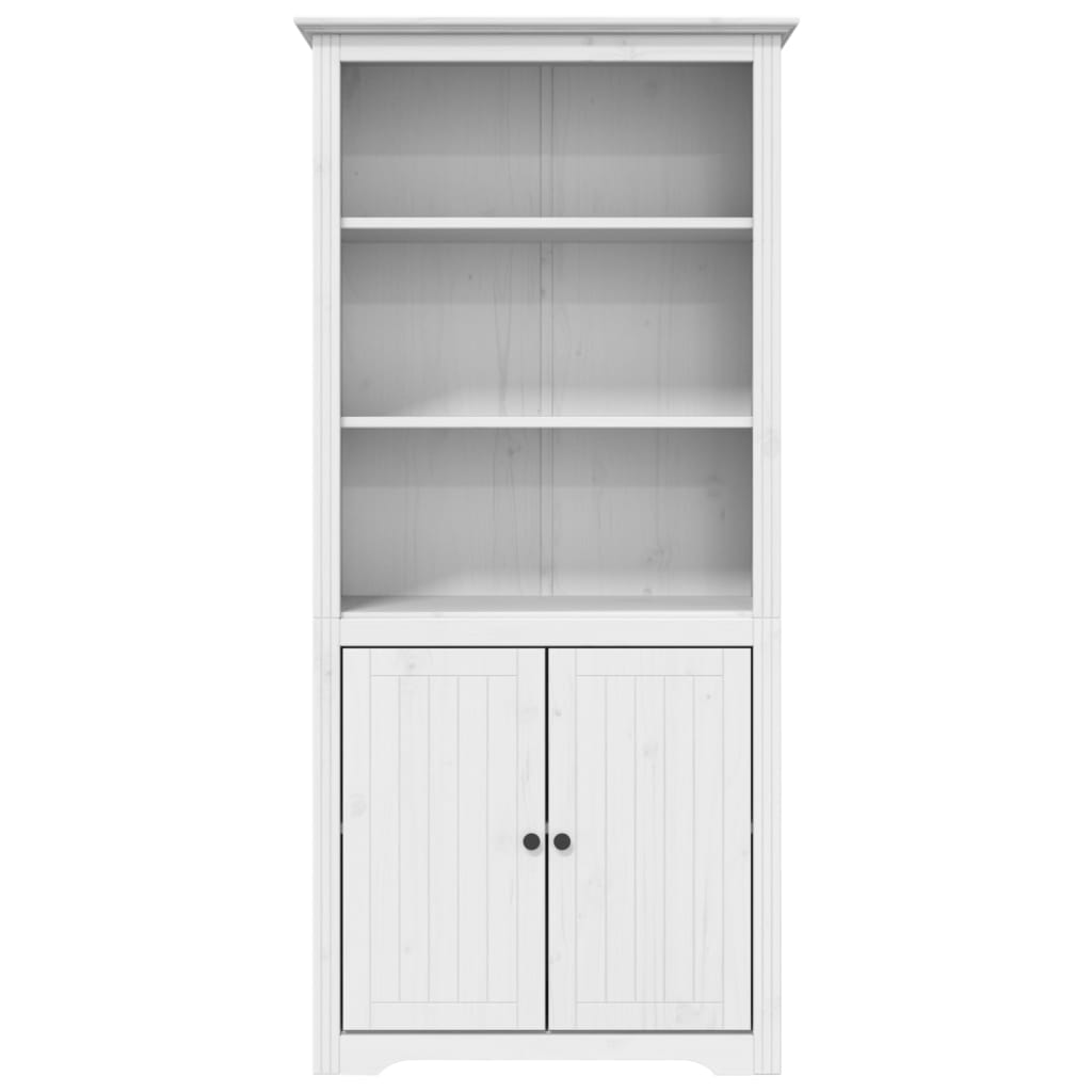 Bibliothèque BODO blanc 82x40x173 cm bois de pin massif - XIOS