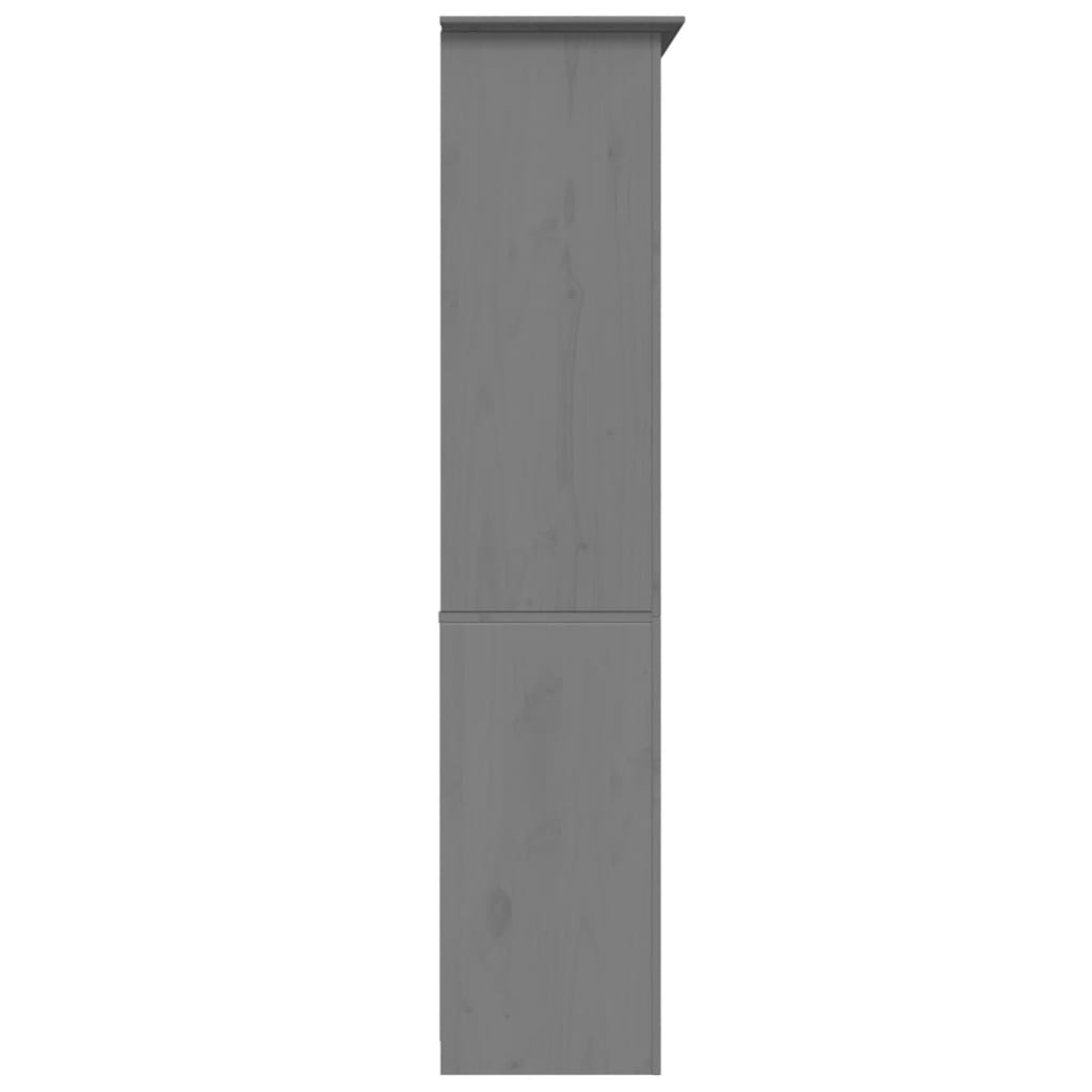 Bibliothèque BODO gris 82x40x173 cm bois de pin massif - XIOS