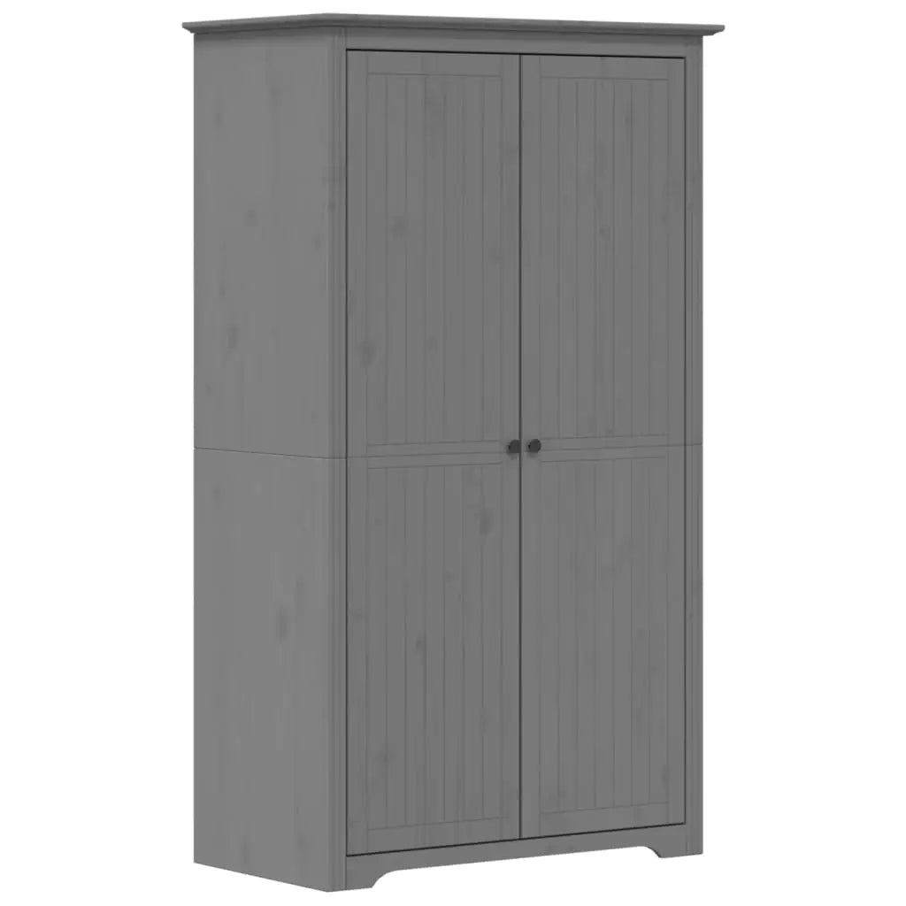 Garde-robe BODO gris 99x53,5x173 cm bois massif de pin - XIOS