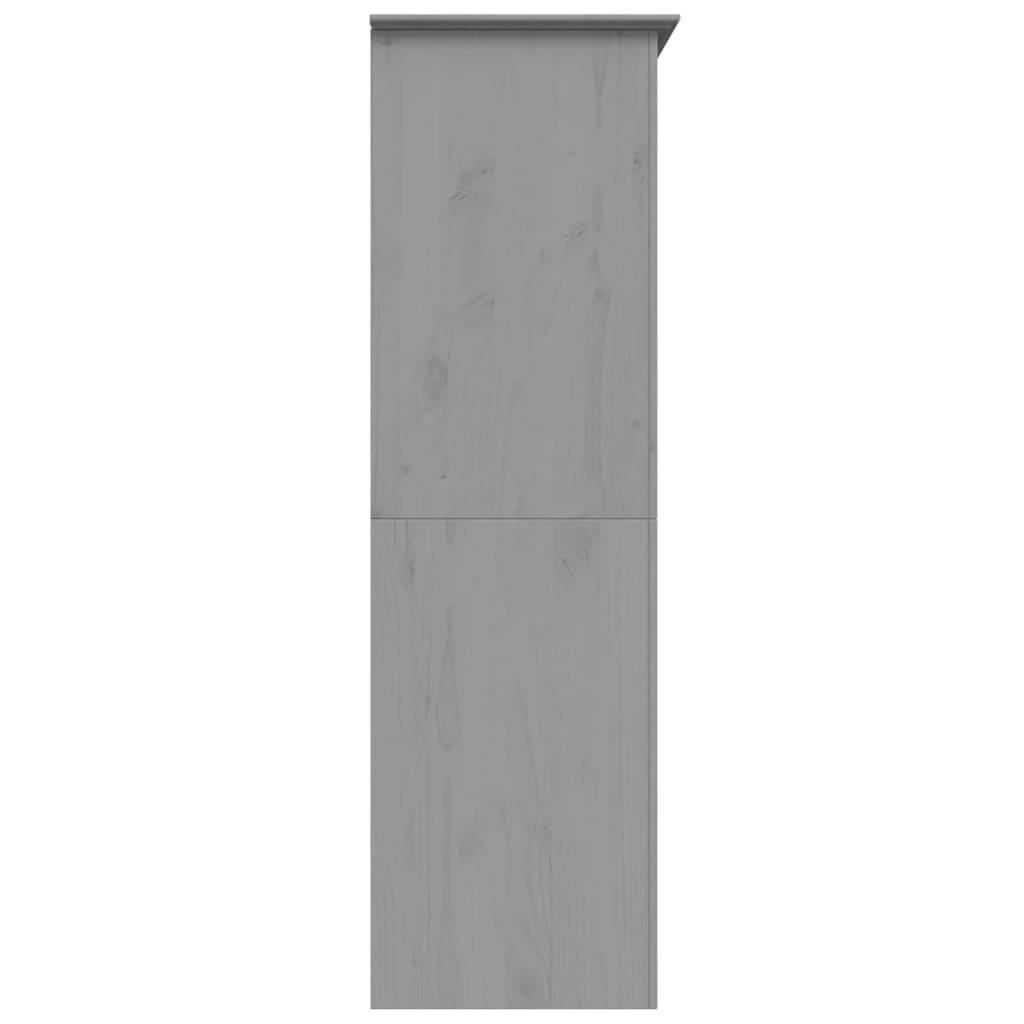 Garde-robe BODO gris 146x53,5x173 cm bois massif de pin - XIOS