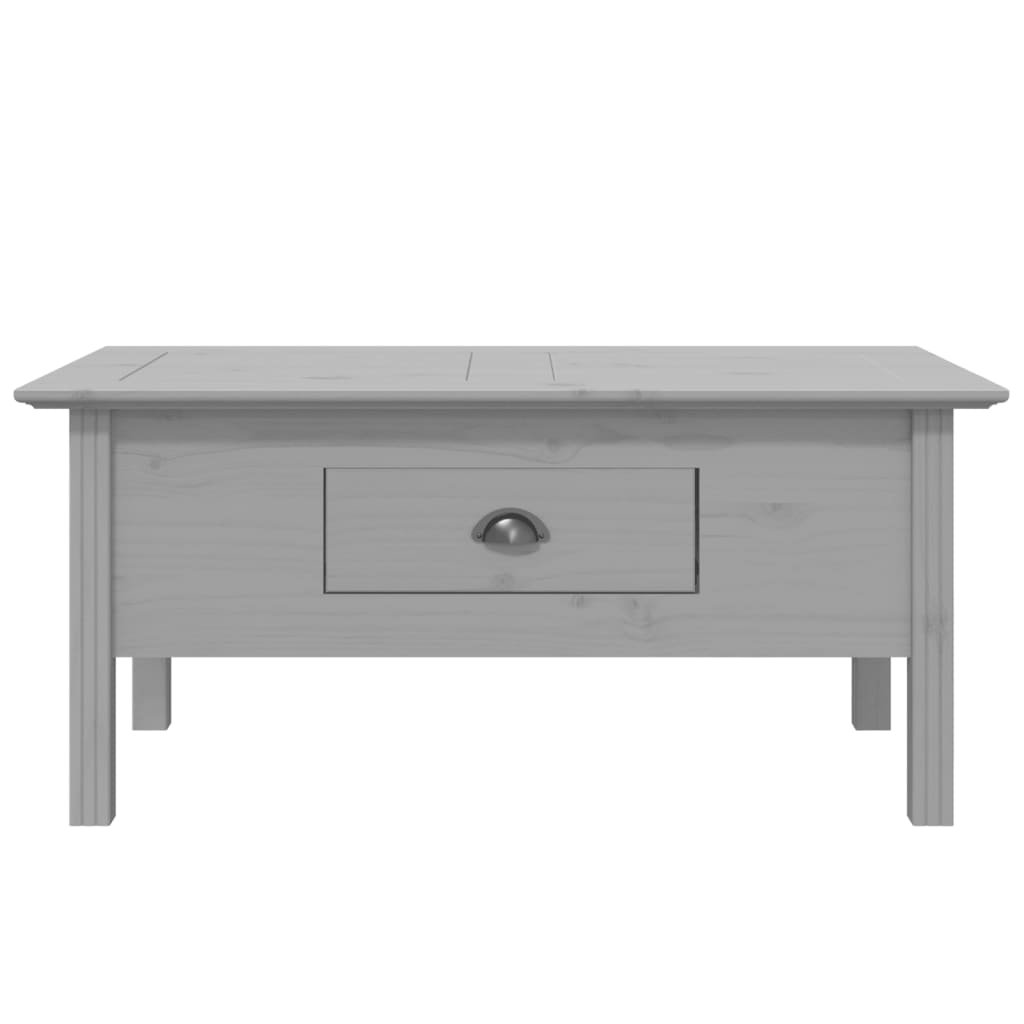 Table basse BODO gris 100x55x46 cm bois de pin massif - XIOS