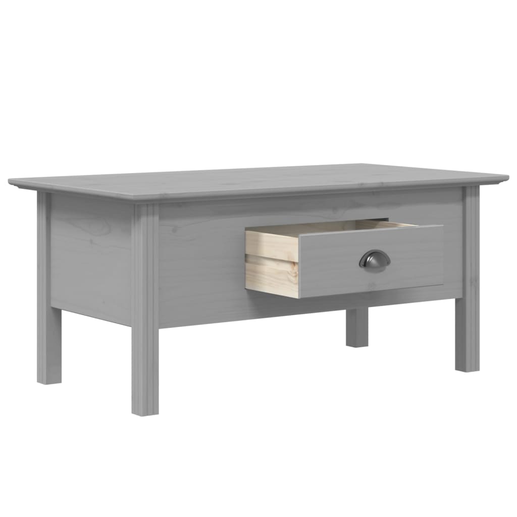 Table basse BODO gris 100x55x46 cm bois de pin massif - XIOS