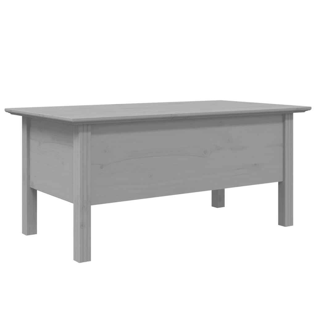 Table basse BODO gris 100x55x46 cm bois de pin massif - XIOS