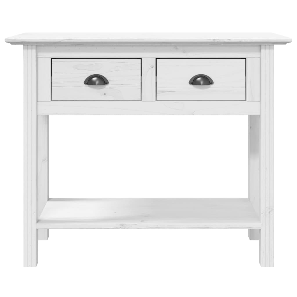 Table console BODO blanc 91x35x74 cm bois de pin massif - XIOS
