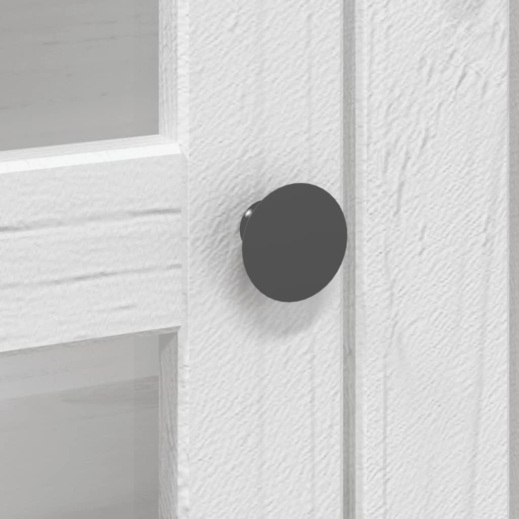 Armoire avec portes vitrées BODO blanc bois de pin massif - XIOS