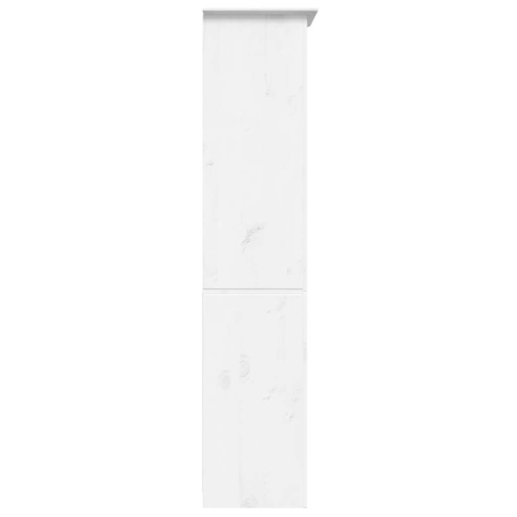 Bibliothèque BODO blanc 82x40x173 cm bois pin massif 5 niveaux - XIOS
