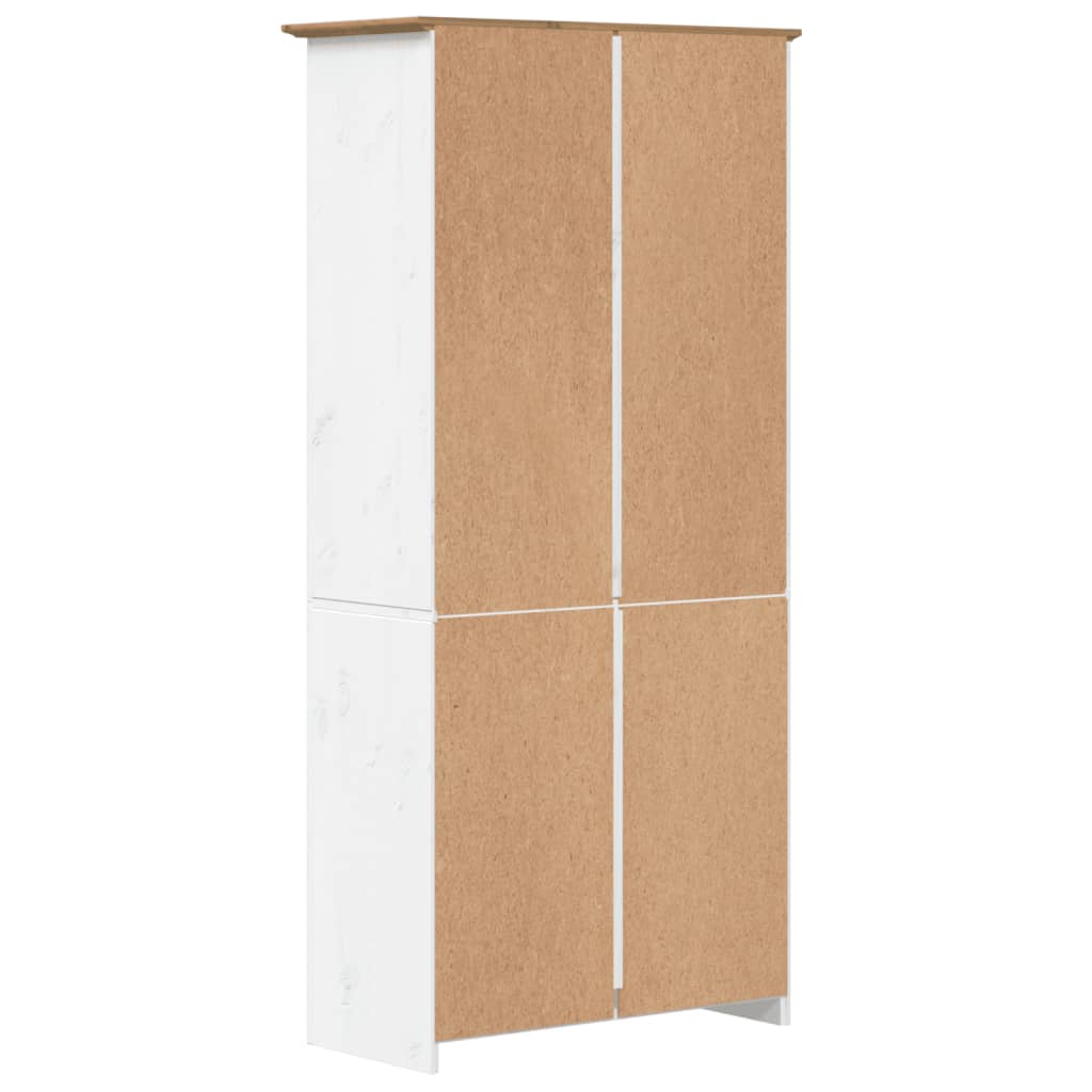 Bibliothèque BODO marron 82x40x173 cm bois pin massif 5 niveaux - XIOS