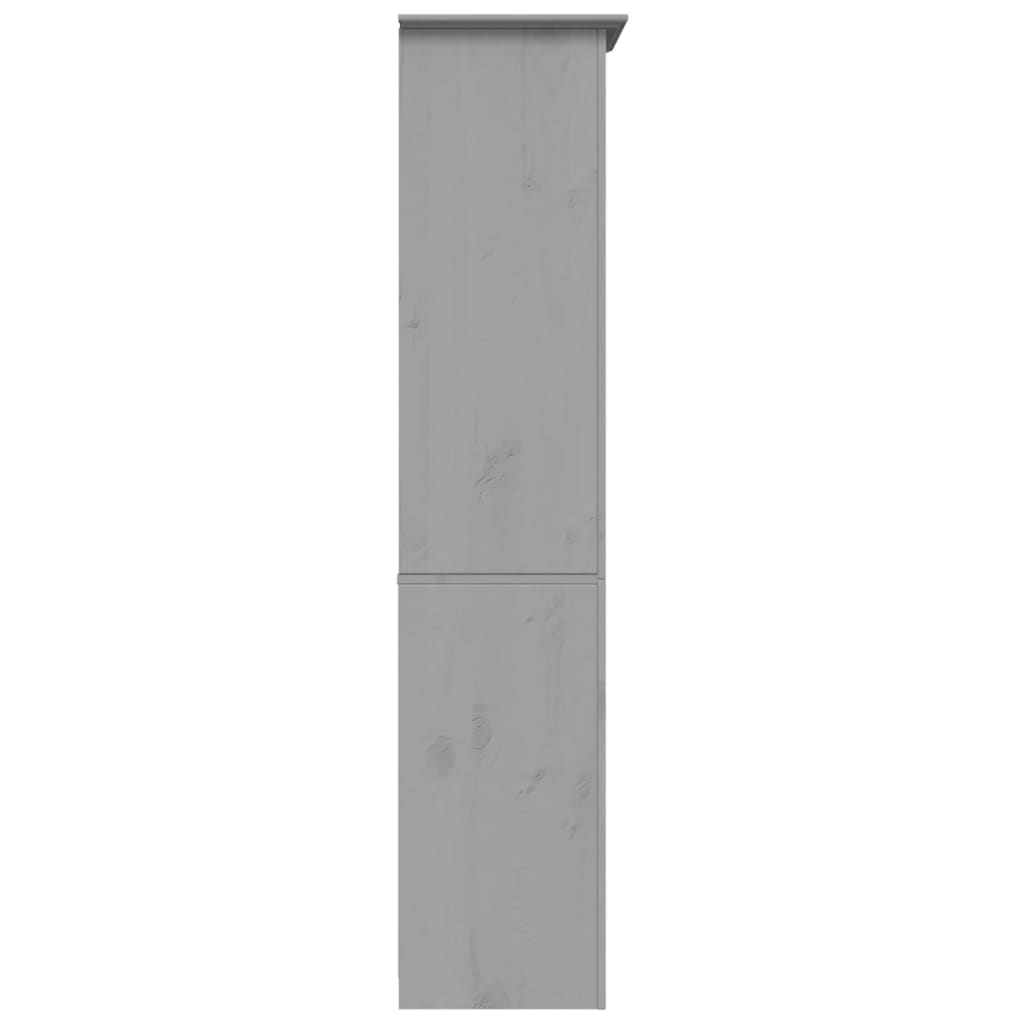 Bibliothèque BODO gris 82x40x173 cm bois pin massif 5 niveaux - XIOS