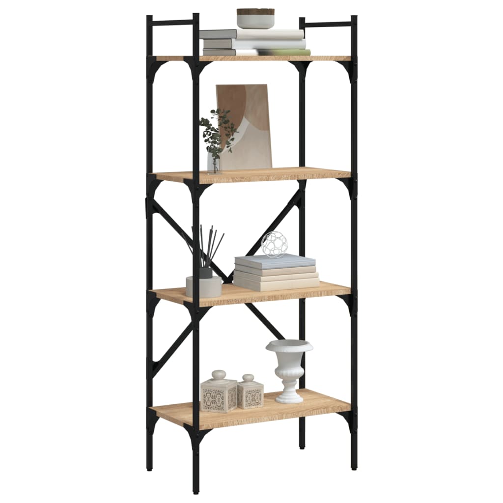 Bibliothèque à 4 niveaux chêne sonoma 56x31,5x138,5 cm - XIOS