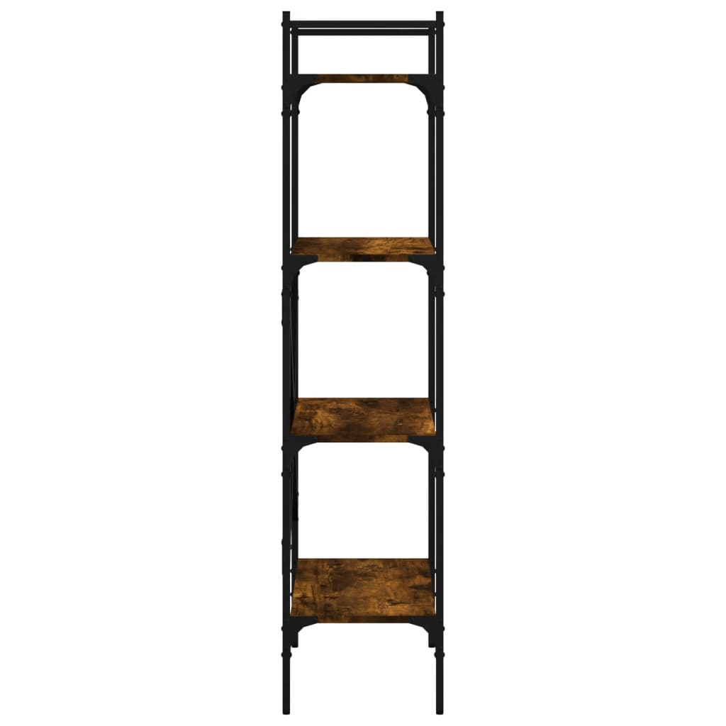 Bibliothèque à 4 niveaux chêne fumé 56x31,5x138,5 cm - XIOS