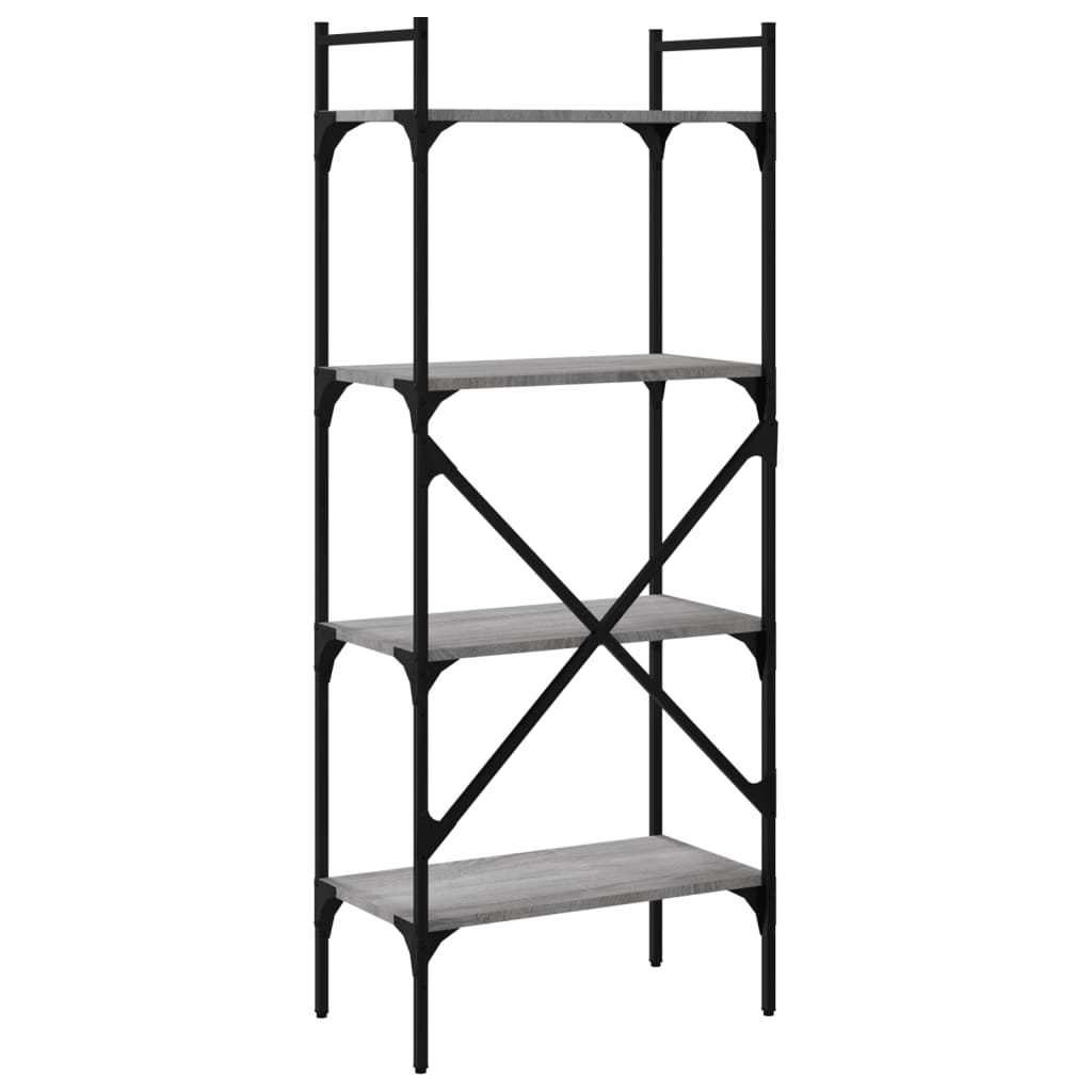 Bibliothèque à 4 niveaux sonoma gris 56x31,5x138,5 cm - XIOS