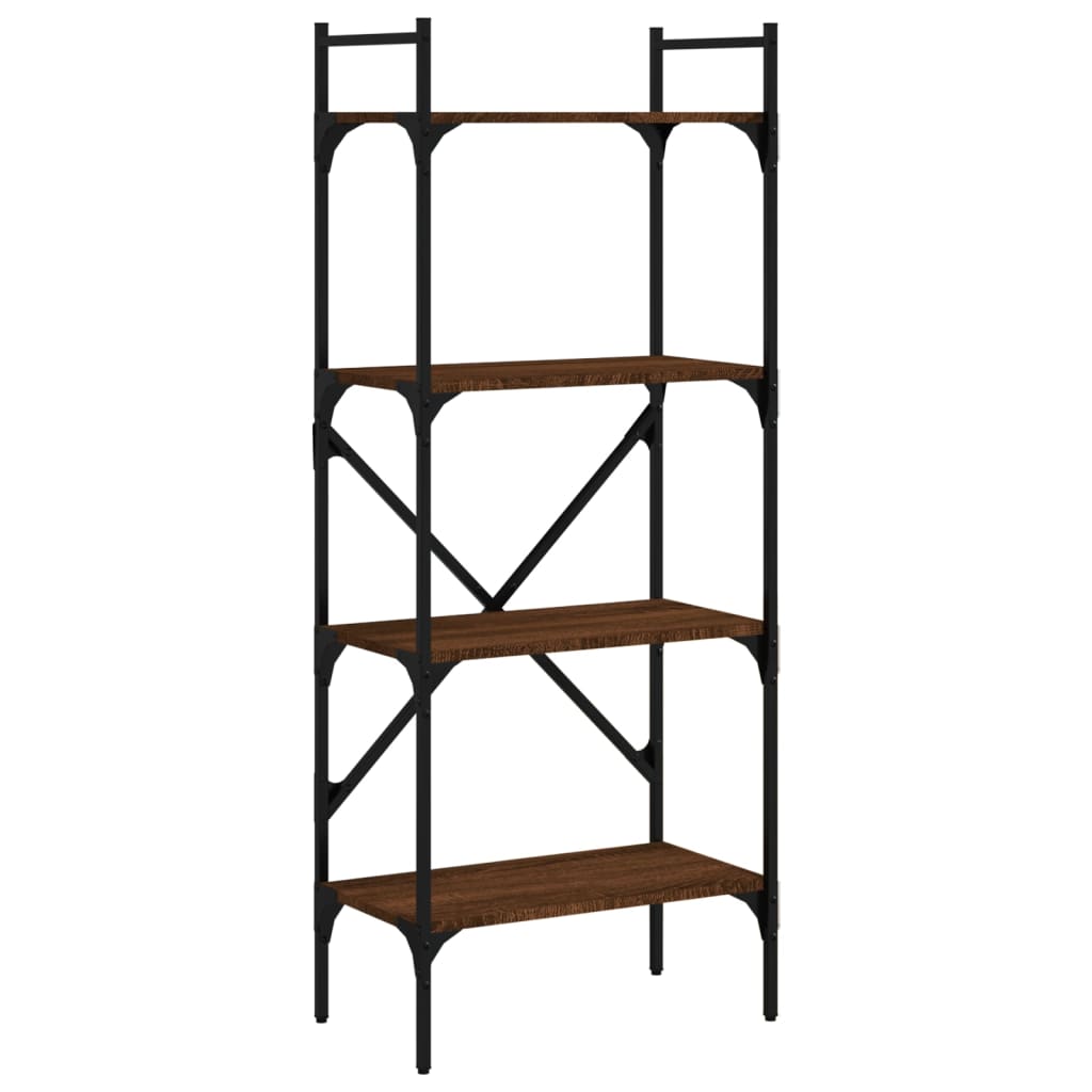 Bibliothèque à 4 niveaux chêne marron 56x31,5x138,5 cm - XIOS