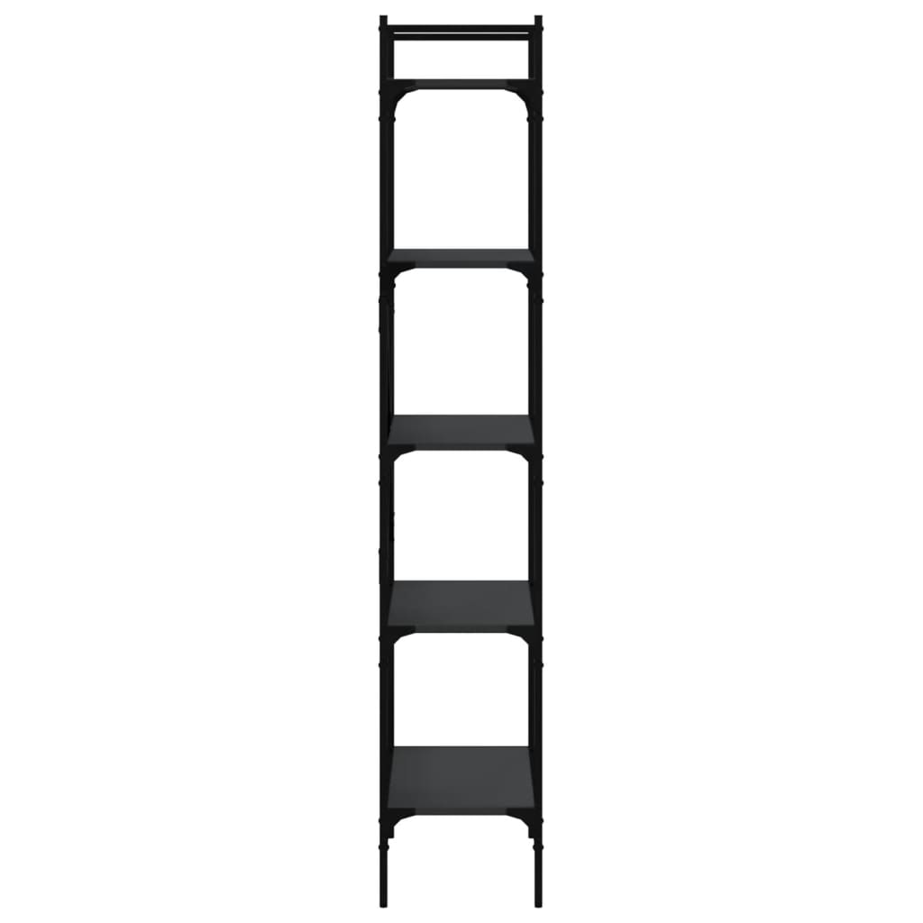 Bibliothèque à 5 niveaux noir 56x31,5x174 cm bois d'ingénierie - XIOS