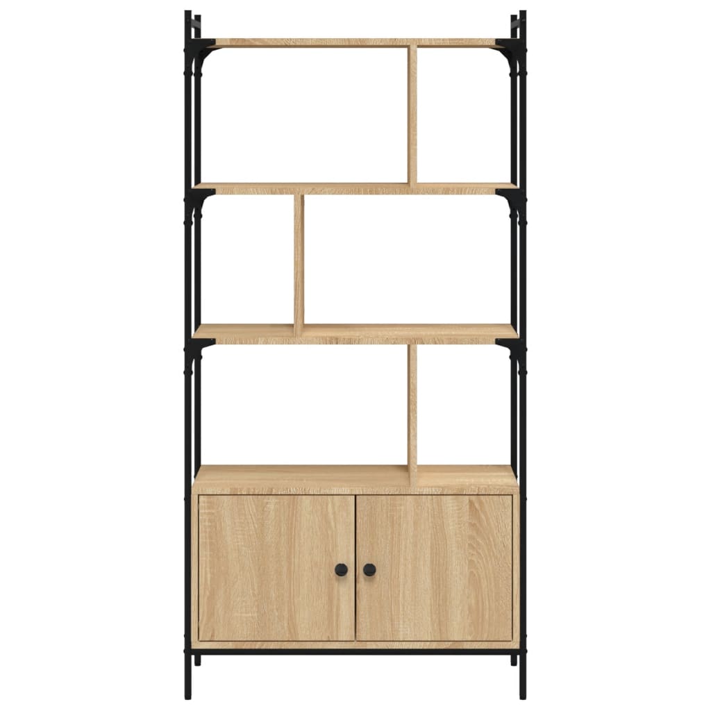 Bibliothèque avec portes chêne sonoma 76,5x30x154,5 cm - XIOS
