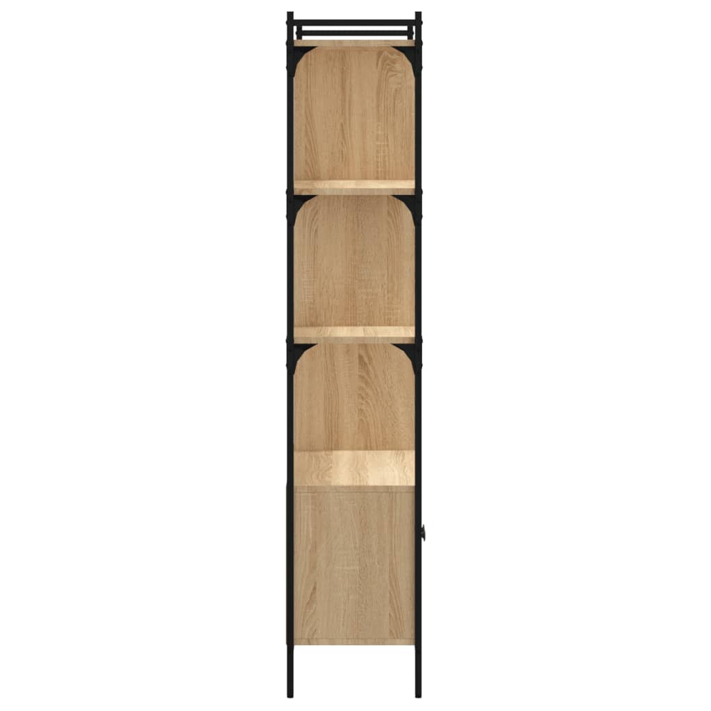 Bibliothèque avec portes chêne sonoma 76,5x30x154,5 cm - XIOS