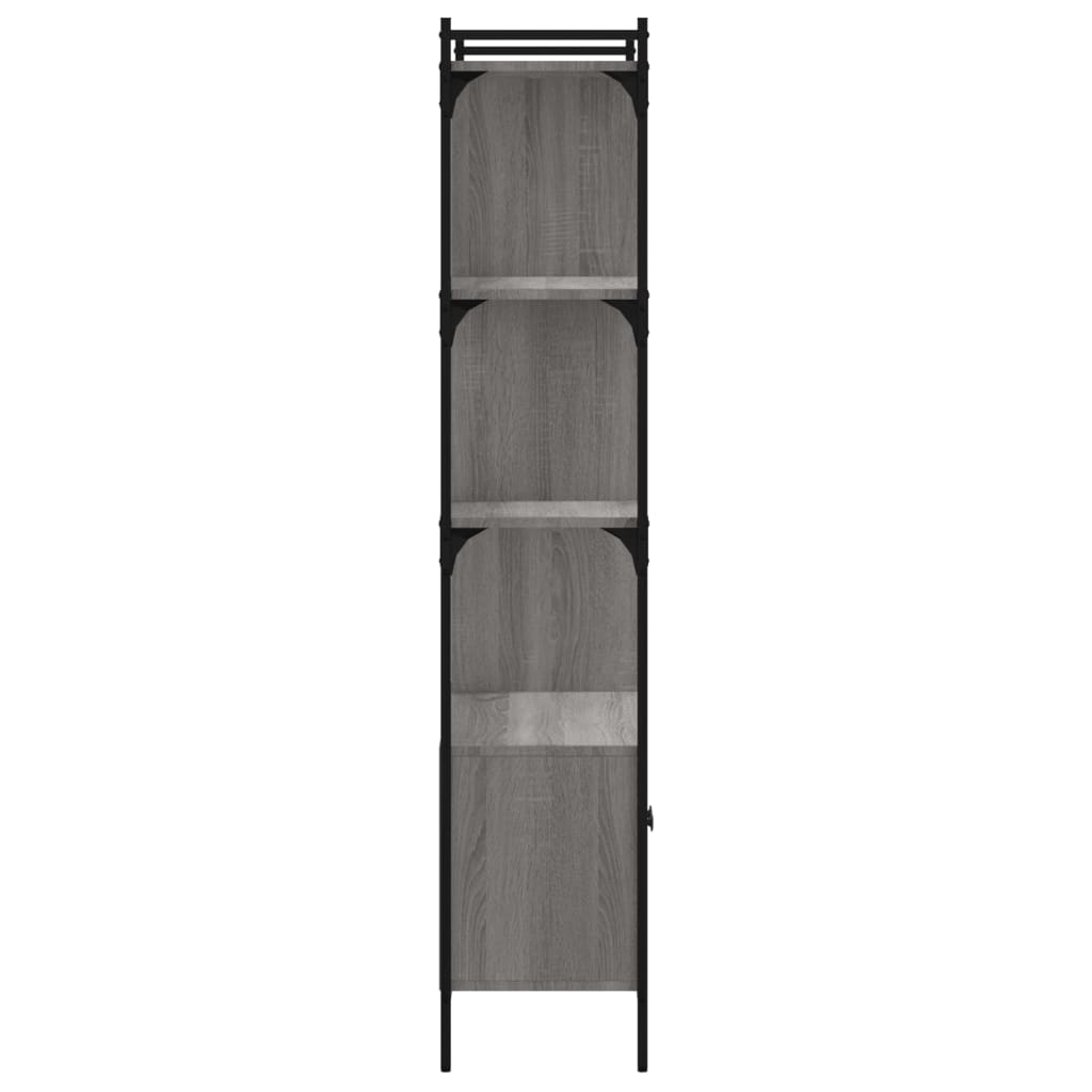 Bibliothèque avec portes sonoma gris 76,5x30x154,5 cm - XIOS