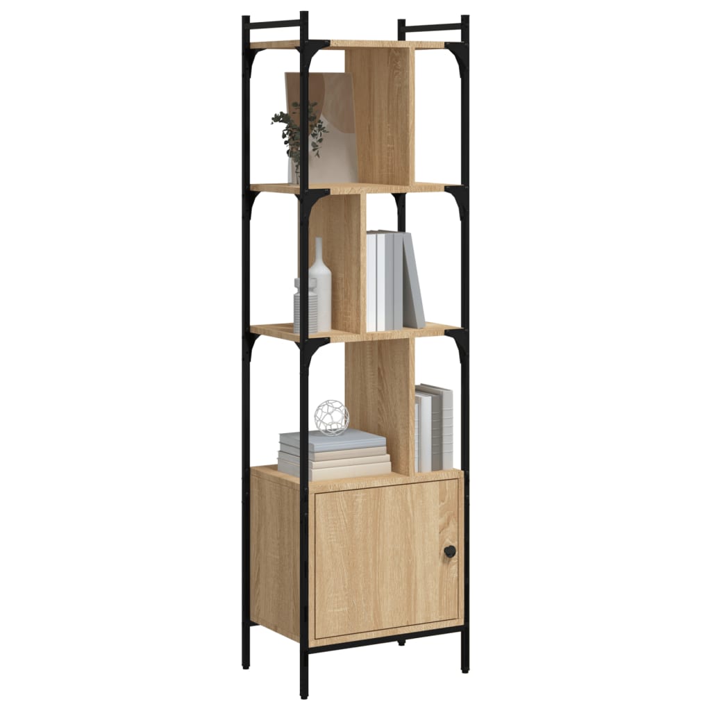 Bibliothèque avec porte chêne sonoma 44,5x30x154,5 cm - XIOS