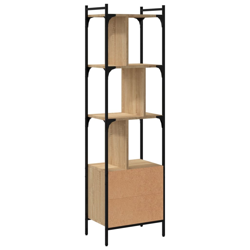 Bibliothèque avec porte chêne sonoma 44,5x30x154,5 cm - XIOS