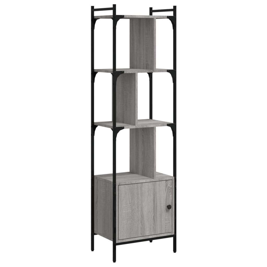 Bibliothèque avec porte sonoma gris 44,5x30x154,5 cm - XIOS