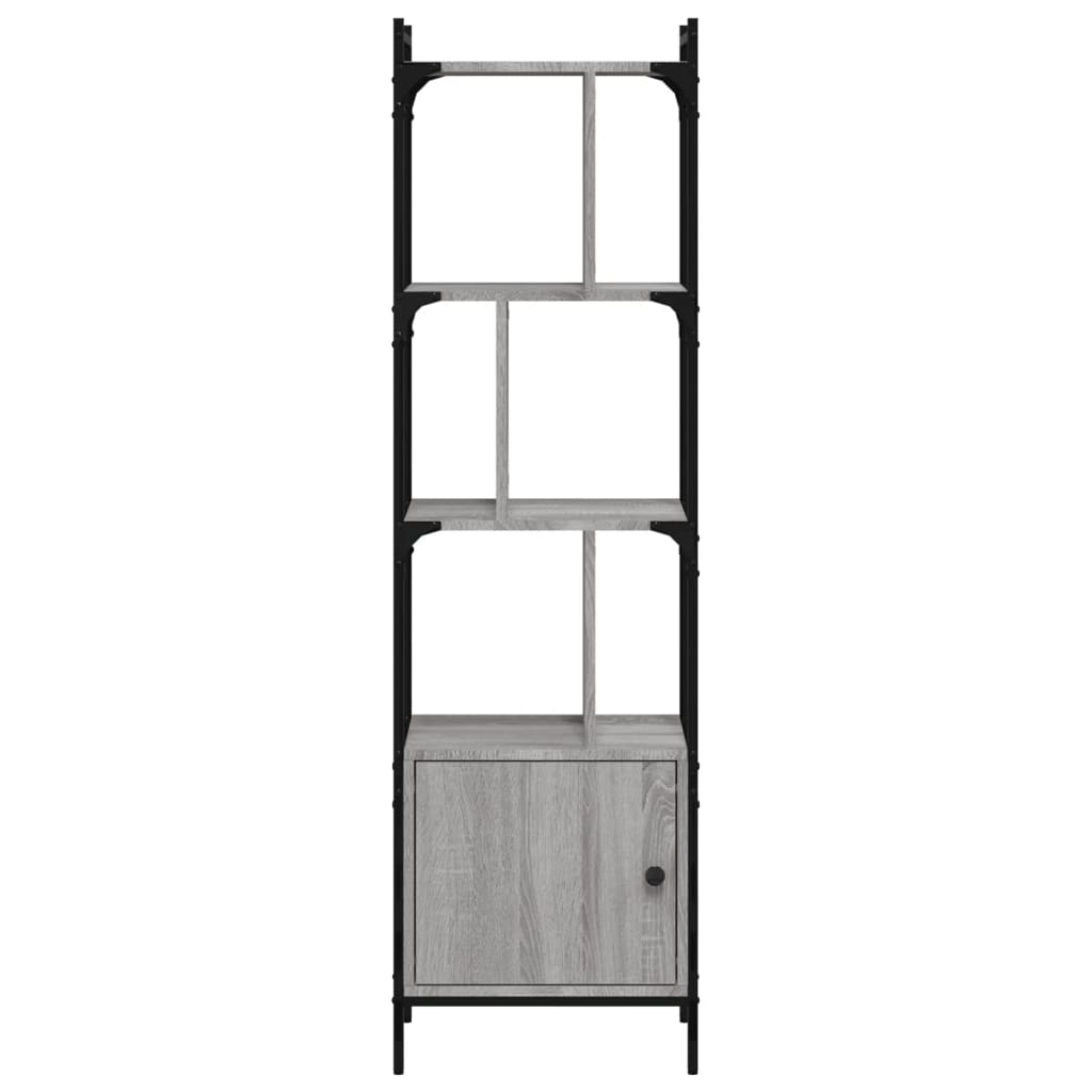 Bibliothèque avec porte sonoma gris 44,5x30x154,5 cm - XIOS