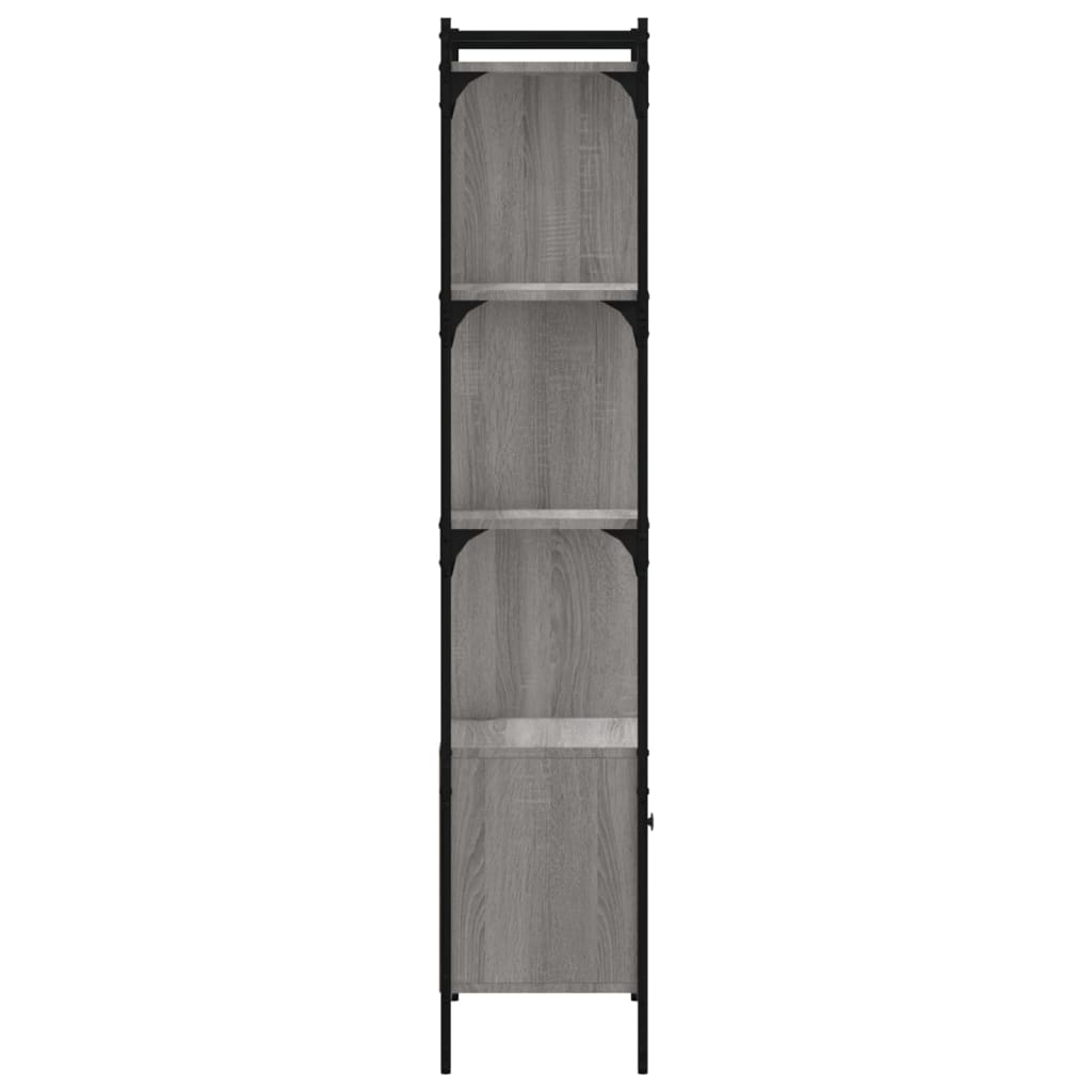 Bibliothèque avec porte sonoma gris 44,5x30x154,5 cm - XIOS