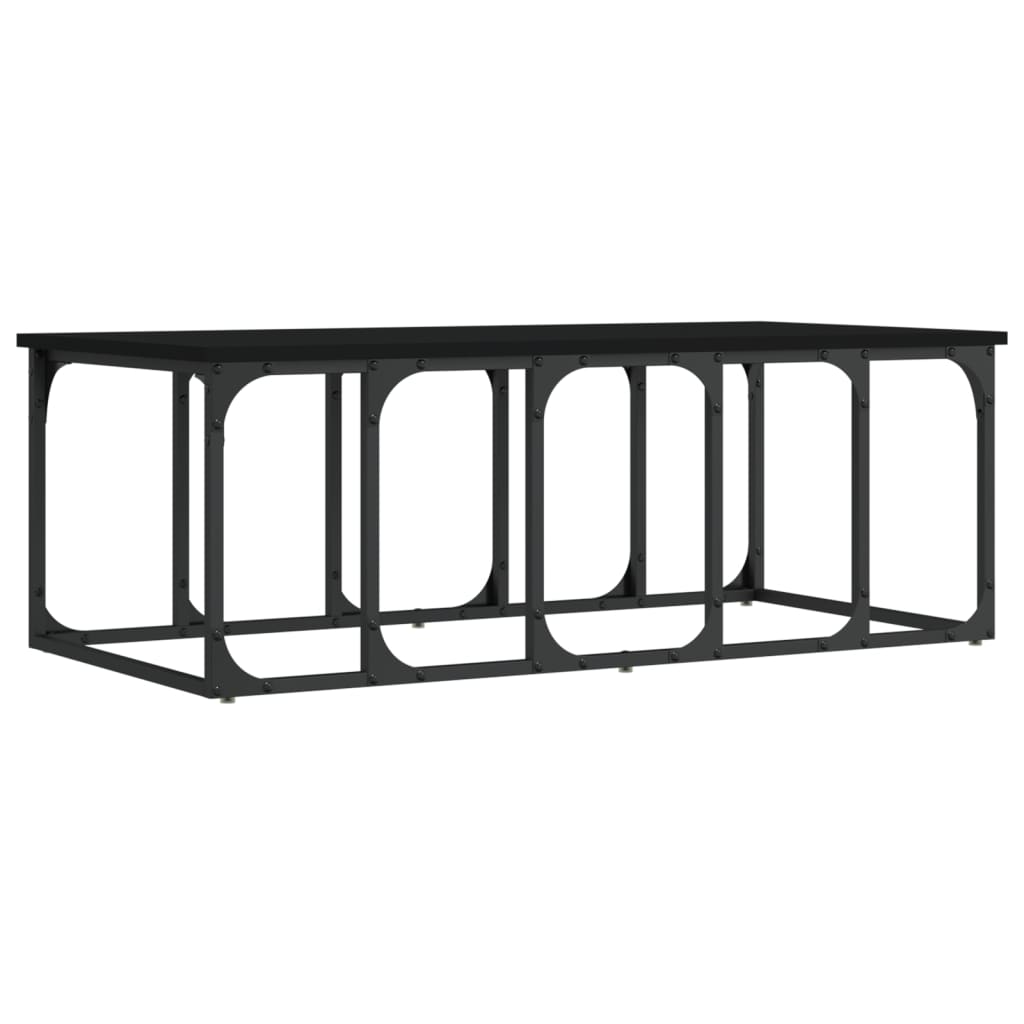 Table basse noir 100x50x35,5 cm bois d'ingénierie - XIOS