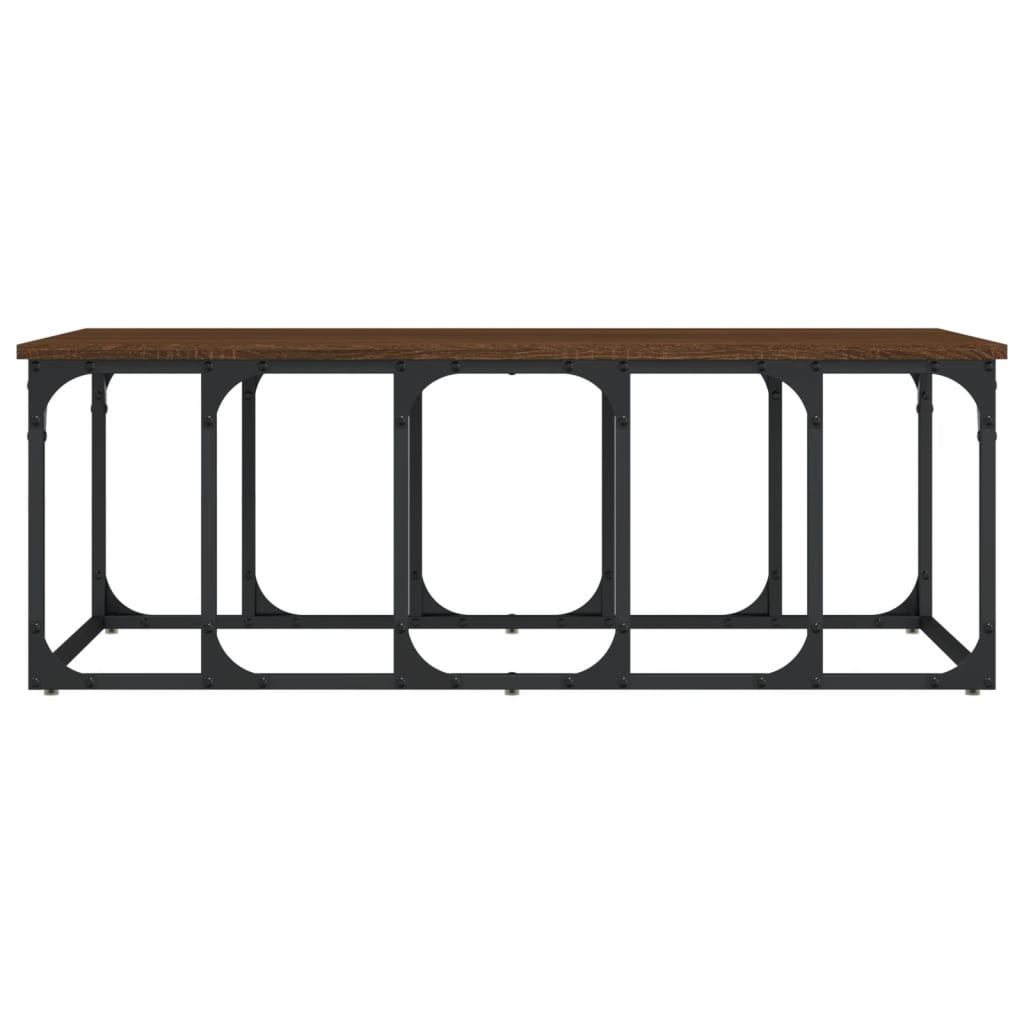 Table basse chêne marron 100x50x35,5 cm bois d'ingénierie - XIOS