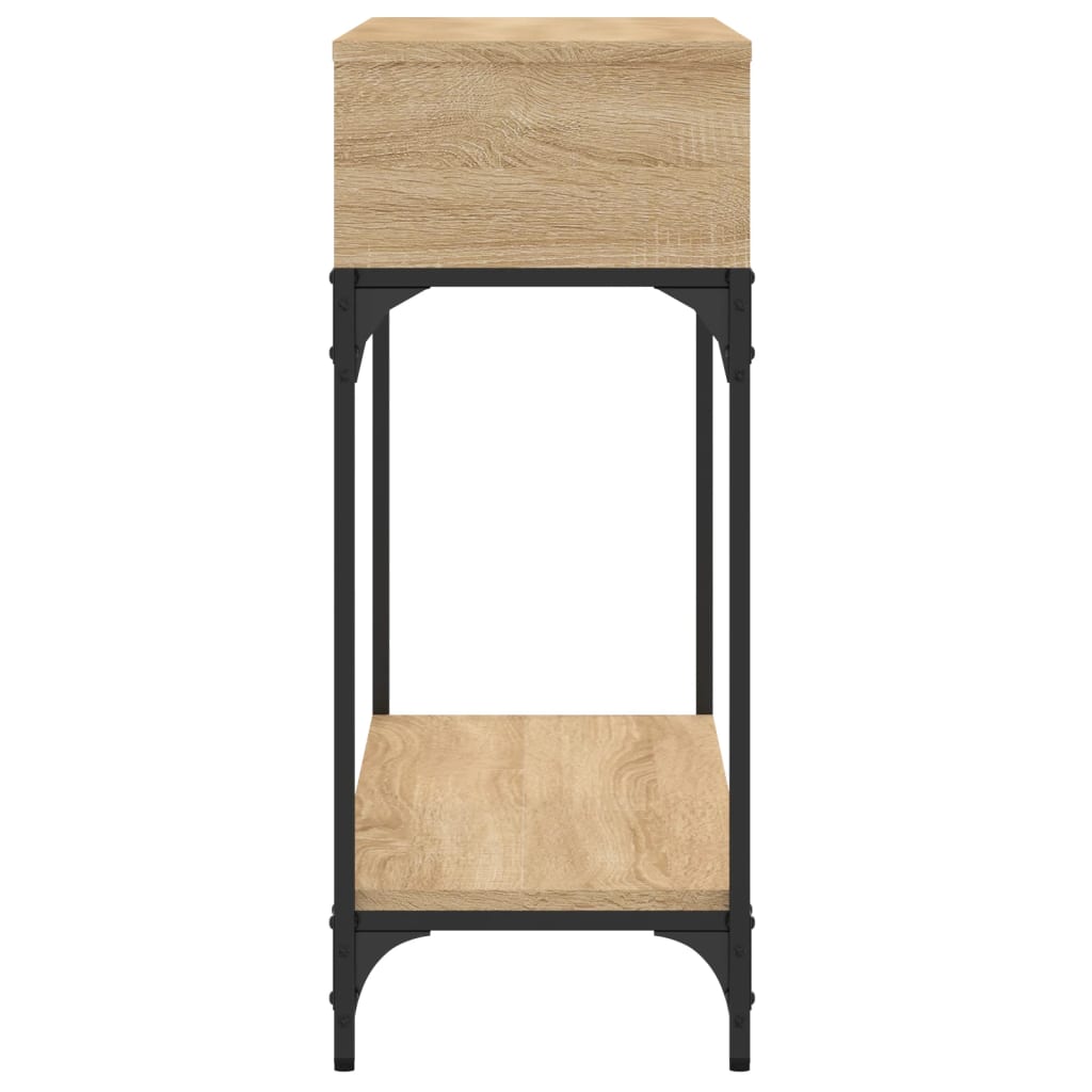 Table console chêne sonoma 100x30,5x75 cm bois d'ingénierie - XIOS