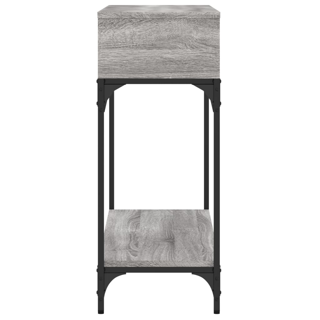 Table console sonoma gris 100x30,5x75 cm bois d'ingénierie - XIOS