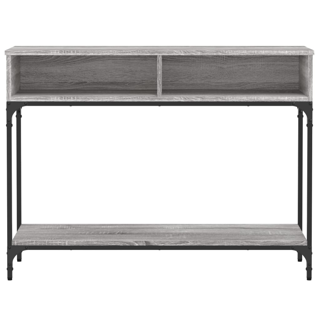 Table console sonoma gris 100x30,5x75 cm bois d'ingénierie - XIOS