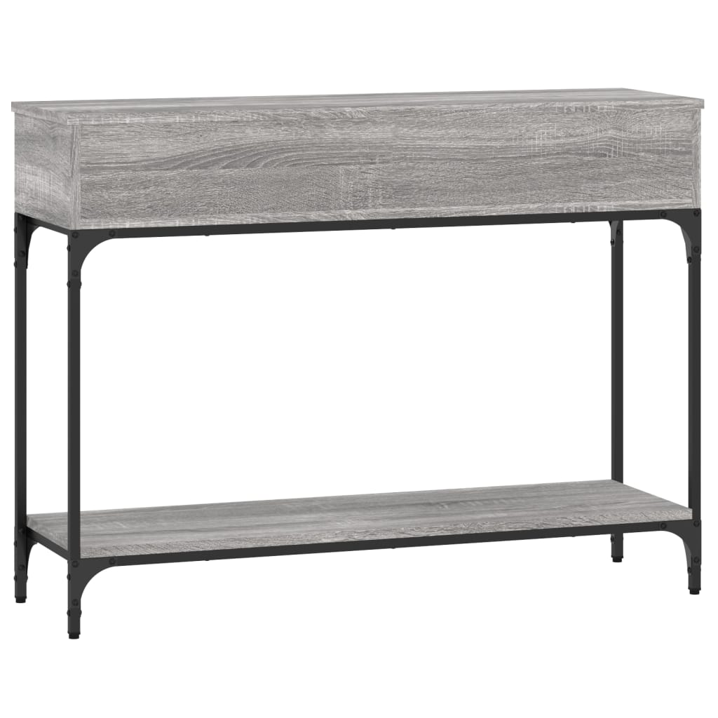 Table console sonoma gris 100x30,5x75 cm bois d'ingénierie - XIOS