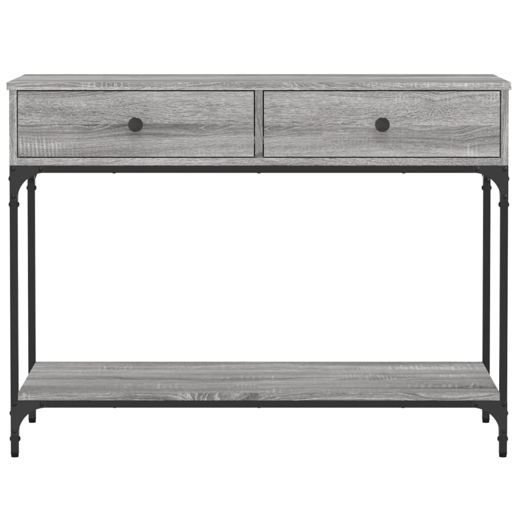 Table console sonoma gris 100x34,5x75 cm bois d'ingénierie - XIOS