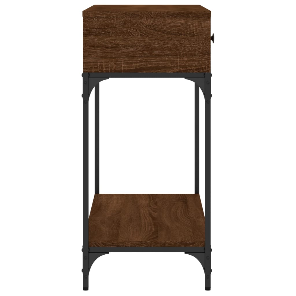 Table console chêne marron 100x34,5x75 cm bois d'ingénierie - XIOS