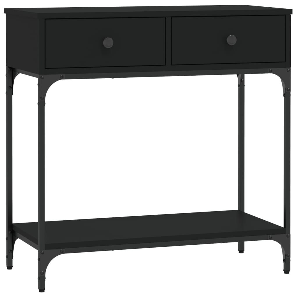 Table console noir 75x34,5x75 cm bois d'ingénierie - XIOS