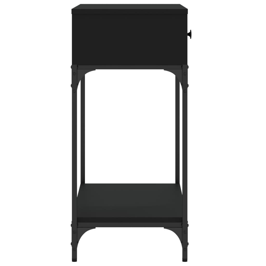 Table console noir 75x34,5x75 cm bois d'ingénierie - XIOS