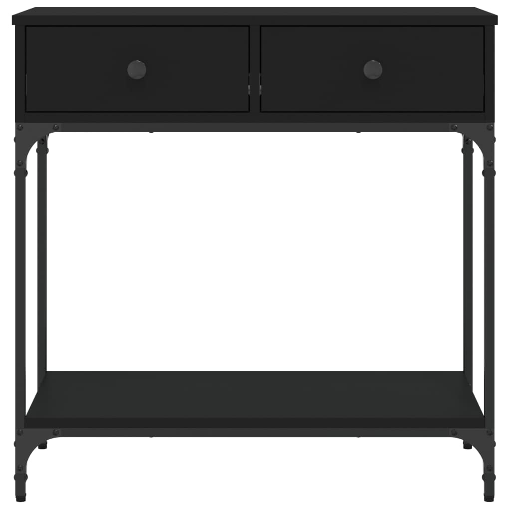 Table console noir 75x34,5x75 cm bois d'ingénierie - XIOS