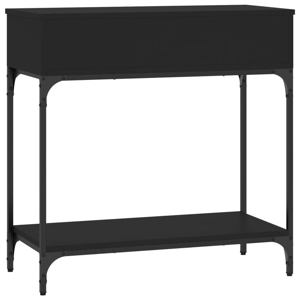 Table console noir 75x34,5x75 cm bois d'ingénierie - XIOS