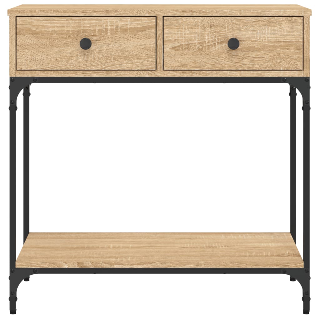 Table console chêne sonoma 75x34,5x75 cm bois d'ingénierie - XIOS