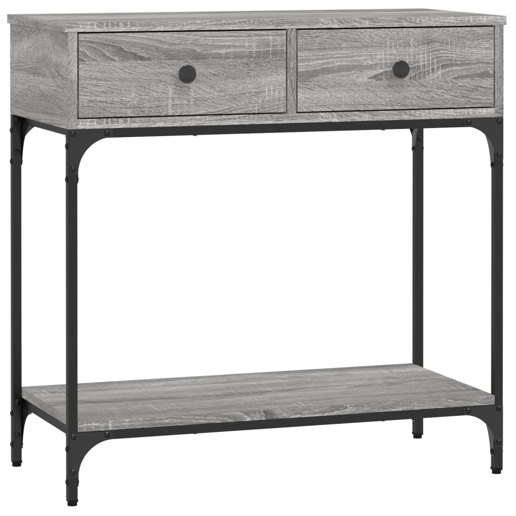 Table console sonoma gris 75x34,5x75 cm bois d'ingénierie - XIOS