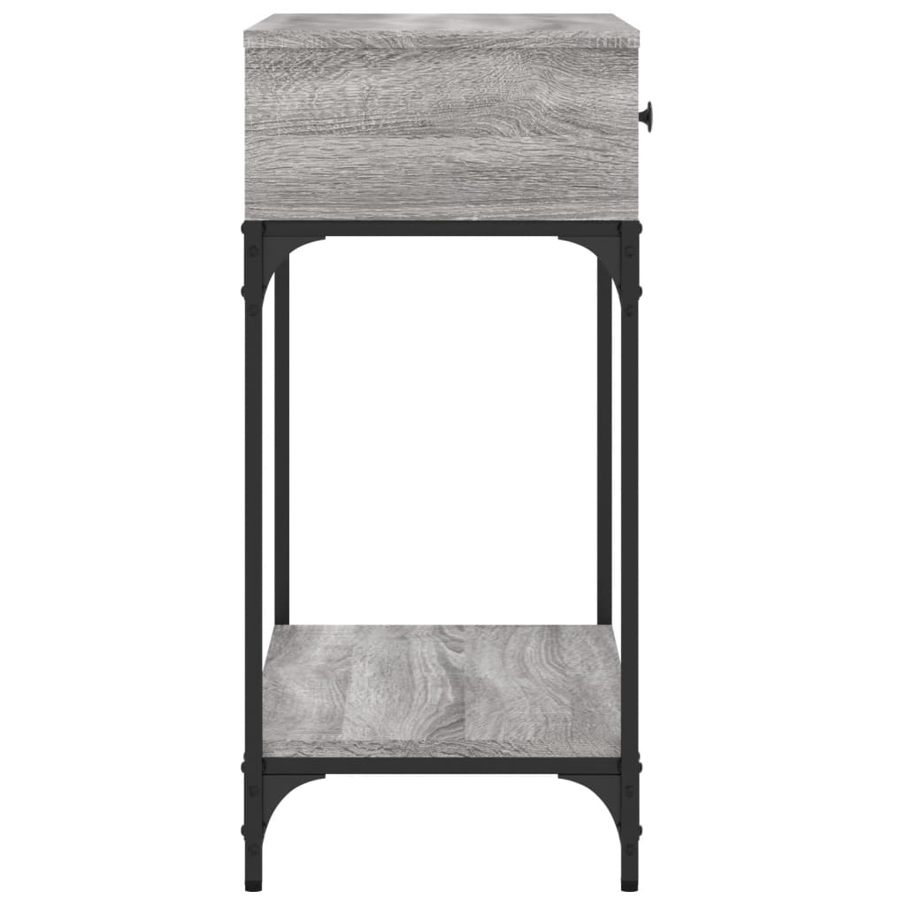 Table console sonoma gris 75x34,5x75 cm bois d'ingénierie - XIOS