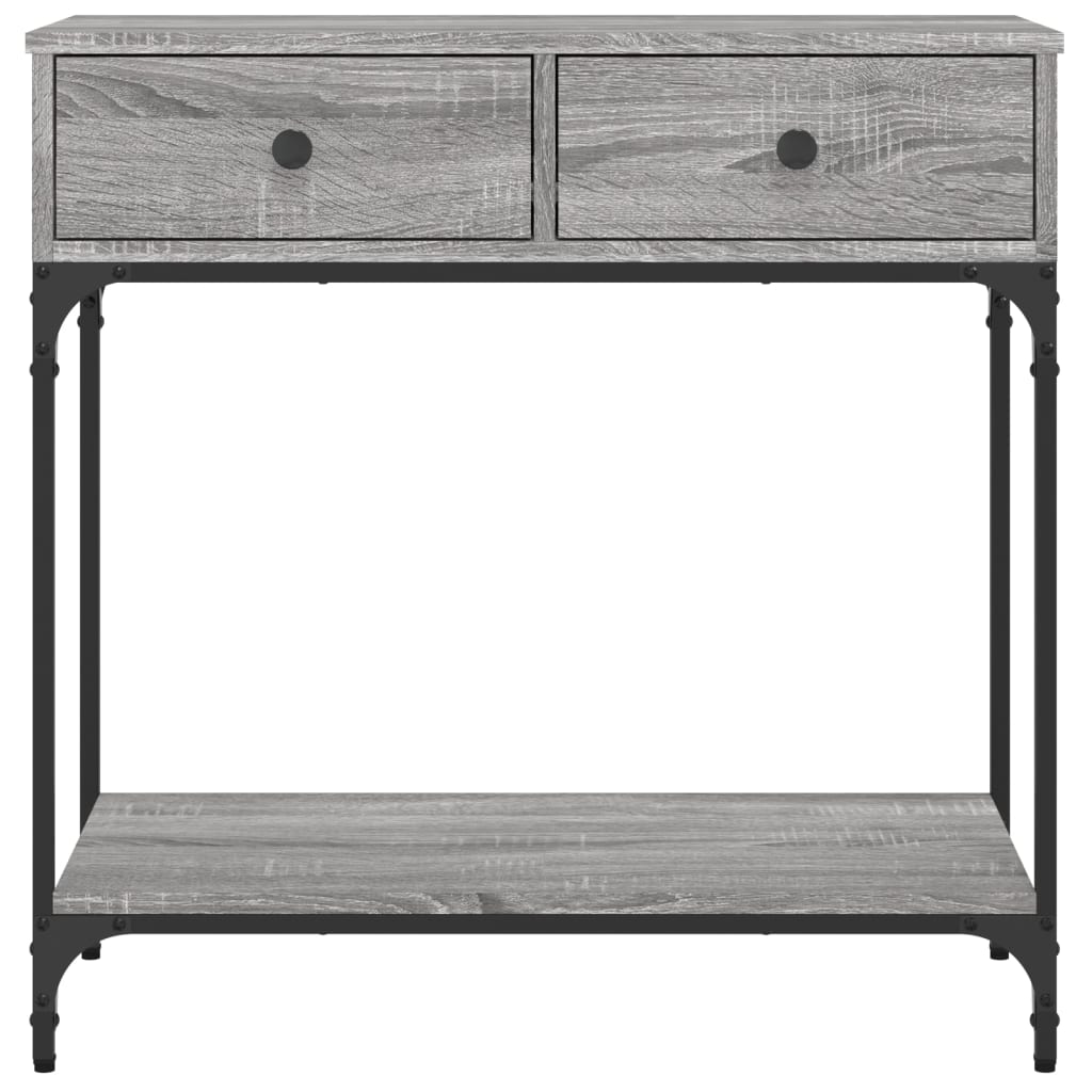Table console sonoma gris 75x34,5x75 cm bois d'ingénierie - XIOS