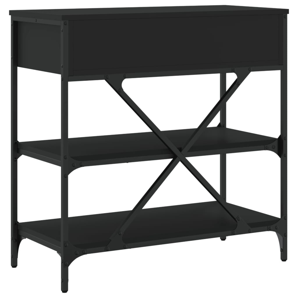 Table console noir 75x34,5x75 cm bois d'ingénierie - XIOS