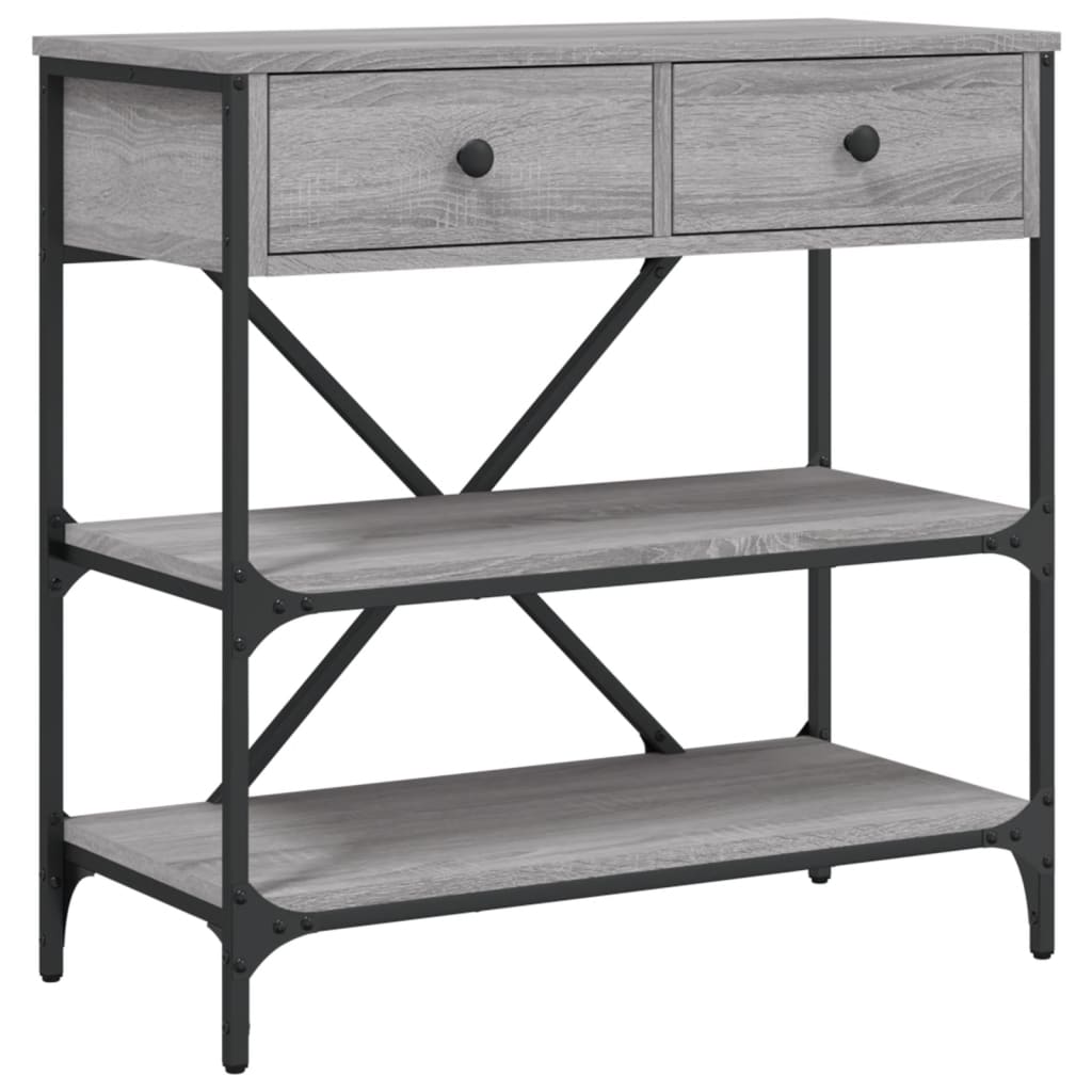 Table console sonoma gris 75x34,5x75 cm bois d'ingénierie - XIOS