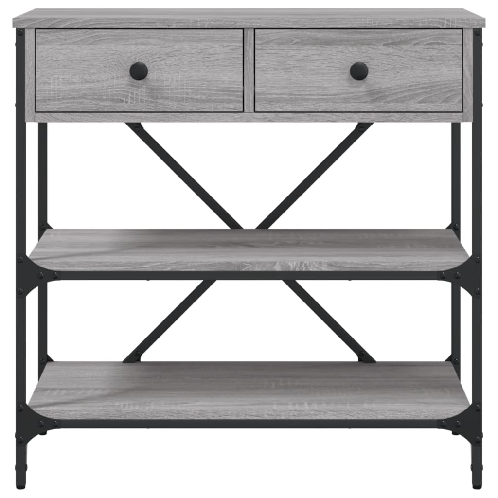 Table console sonoma gris 75x34,5x75 cm bois d'ingénierie - XIOS